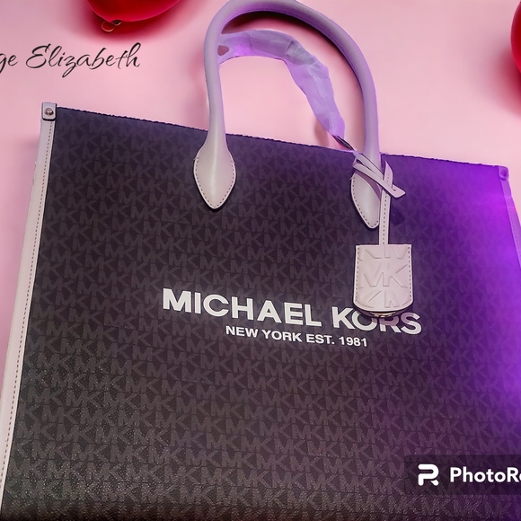 Michael Kors Brown and Cream Tote Bag